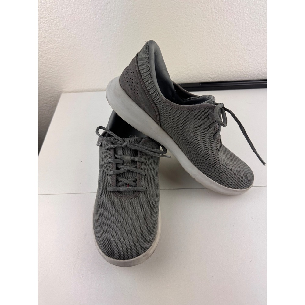 Kizik Madrid Eco Knit Grey Mesh Lace Up Sneakers Men 9 Women 10.5‎